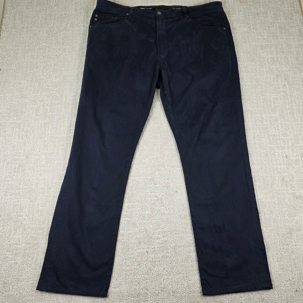 AG Adriano Goldschmied Everett Slim Straight Pants Navy Blue 38x31 Preppy *Read